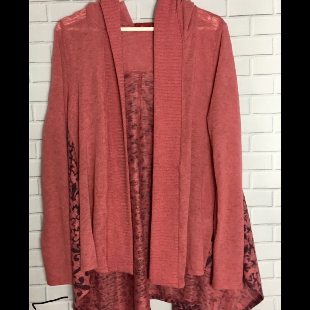 Prana Open Front Cardigan Sweater Hooded